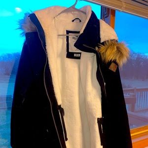 Large size Hollister long cargo jacket